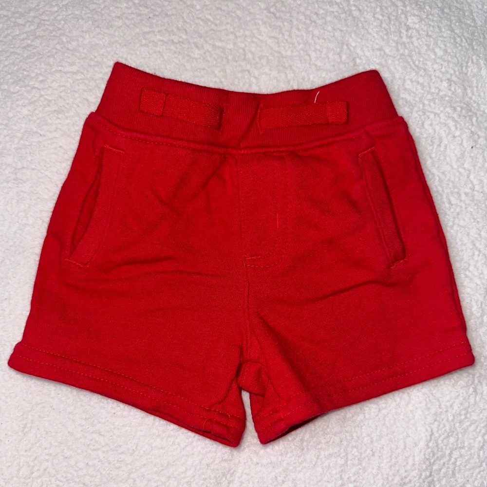 Baby boy 3-6m red shorts